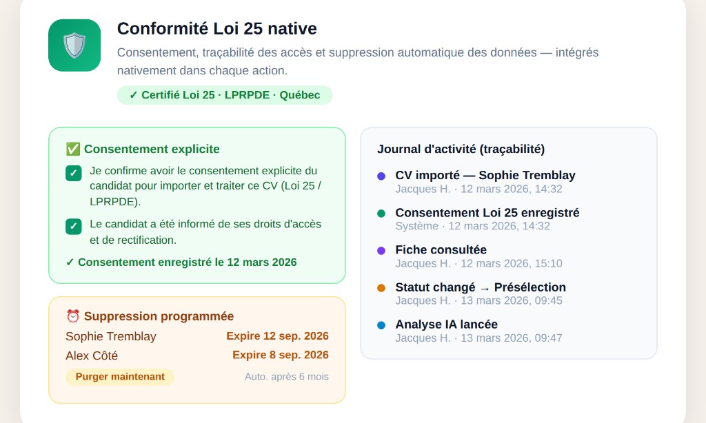 Conformité Loi 25 native